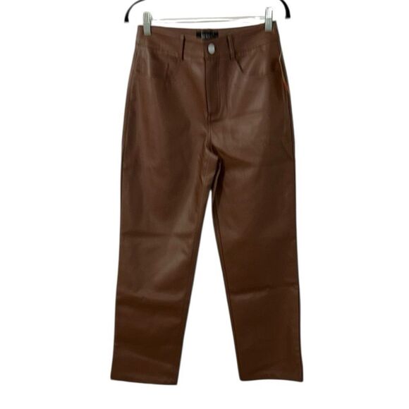 Kourt Tan Vegan Leather Pants(Size 2) - Picture 4 of 10